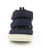 Sneakers en Cuir Jawa bleu marine/bordeaux