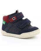 Sneakers en Cuir Jawa bleu marine/bordeaux