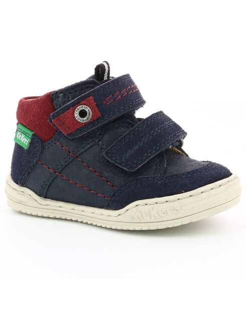 Sneakers en Cuir Jawa bleu marine/bordeaux