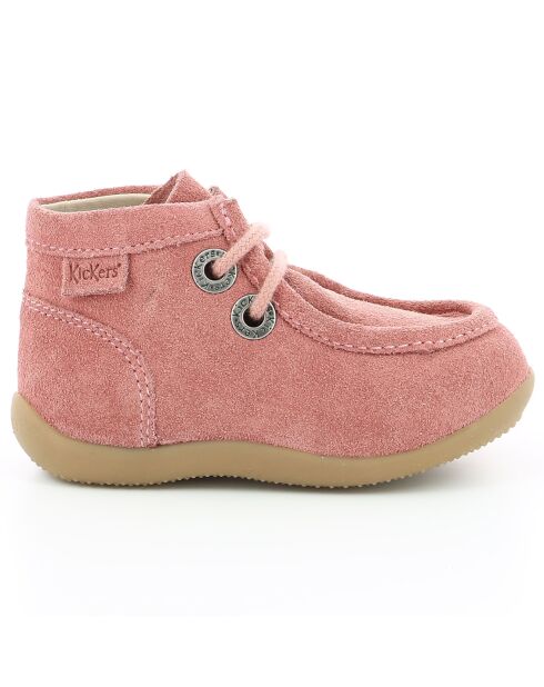 Botillons en Velours de Cuir Balabi rose