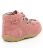 Botillons en Velours de Cuir Balabi rose