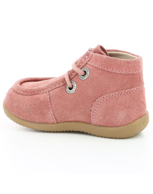 Botillons en Velours de Cuir Balabi rose