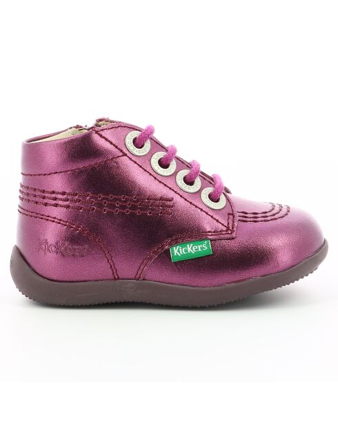 Botillons Cuir Metallisé Billyzip violet foncé