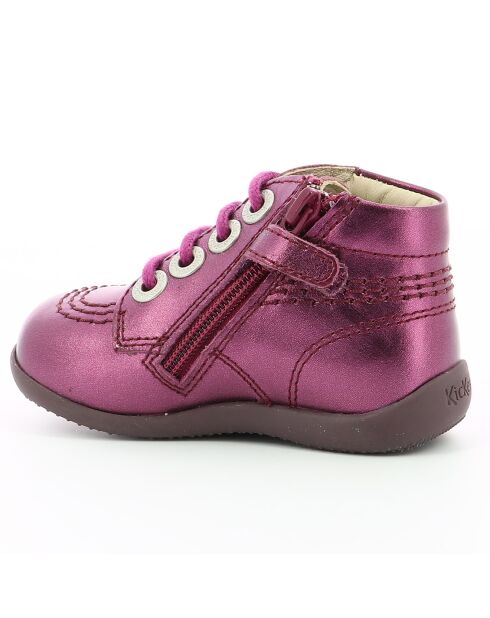 Botillons Cuir Metallisé Billyzip violet foncé