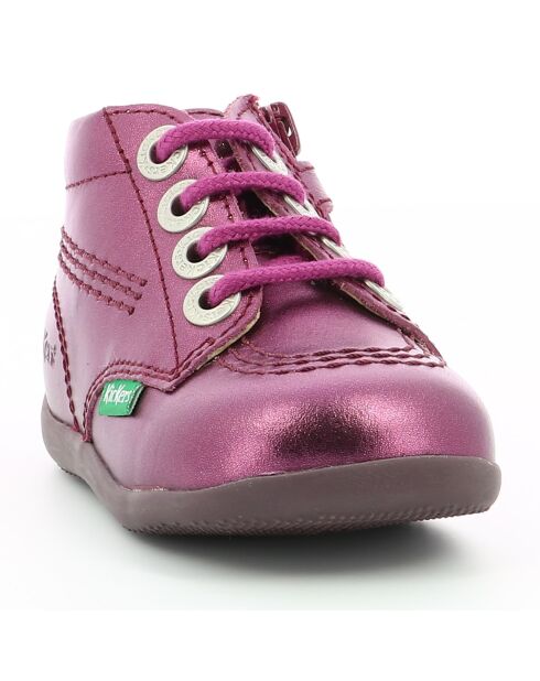 Botillons Cuir Metallisé Billyzip violet foncé