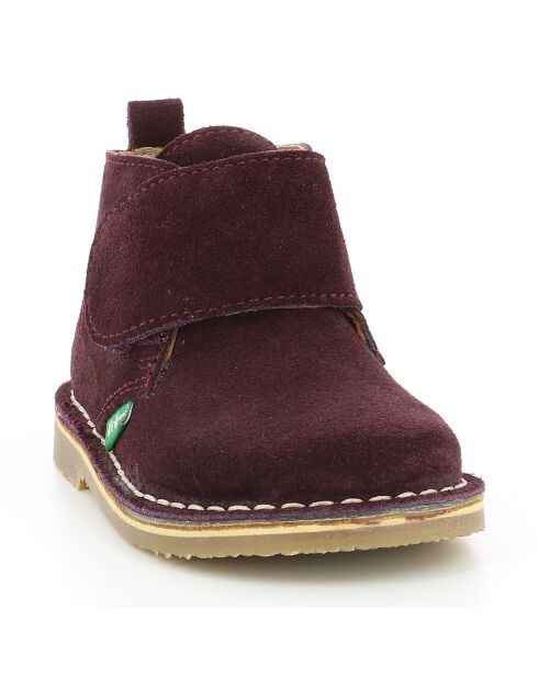 Botines de piel aterciopelada Takondo morados