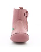 Boots fourrées en Cuir Socool  rose