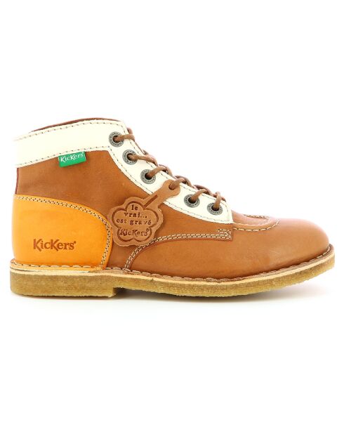 Bottillons en Cuir Kick Legend camel