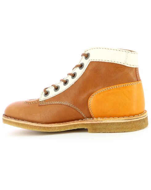 Bottillons en Cuir Kick Legend camel