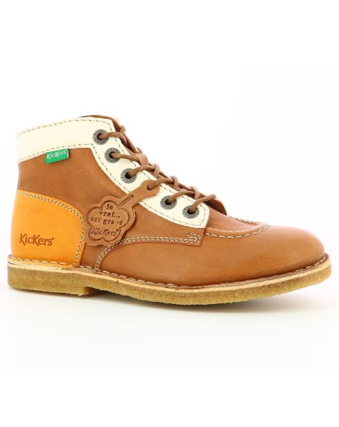 Bottillons en Cuir Kick Legend camel