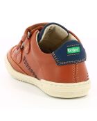 Sneakers en Cuir Jouo camel/marine