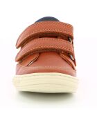 Sneakers en Cuir Jouo camel/marine