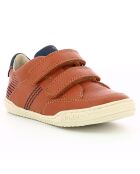 Sneakers en Cuir Jouo camel/marine