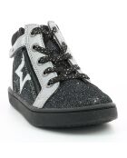 Sneakers en Cuir Metallisé Lilustar noir/argenté