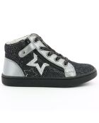 Sneakers en Cuir Lilustar noir/argenté metallisé