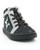 Sneakers en Cuir Lilustar noir/argenté metallisé