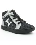 Sneakers en Cuir Lilustar noir/argenté metallisé