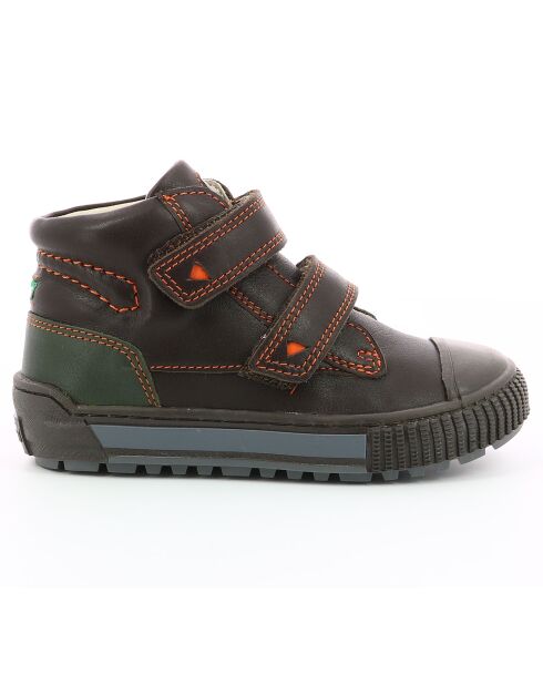 Sneakers en Cuir Pirlcro marron foncé