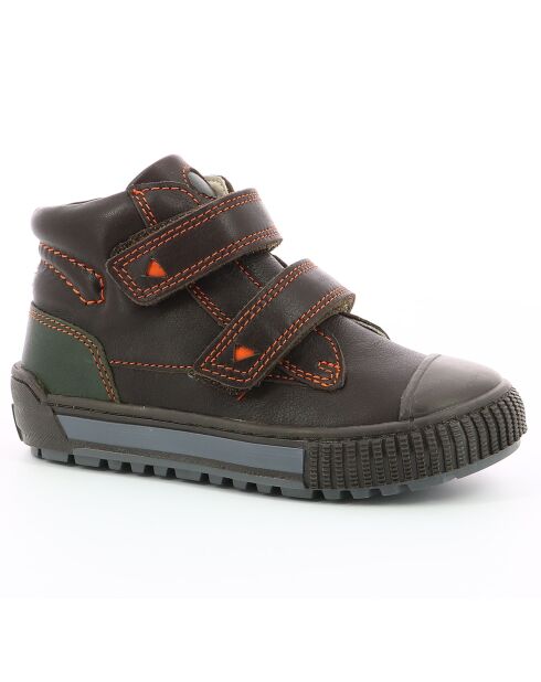 Sneakers en Cuir Pirlcro marron foncé