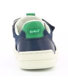 Sneakers en Cuir Wintup marine/vert