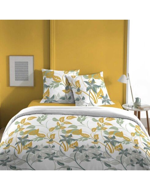 Parure housse de couette Losa jaune