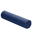 Drap housse 100% Lin Bleu Cobalt bleu