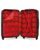 3 Valises 4 roues simples Bucarest 55/65/75 cm gris foncé