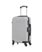 2 maletas Brasilia 65/75 cm simples de 4 ruedas grises