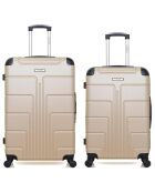 2 Einzelkoffer mit 4 Rädern Ottawa 49/59 cm beige