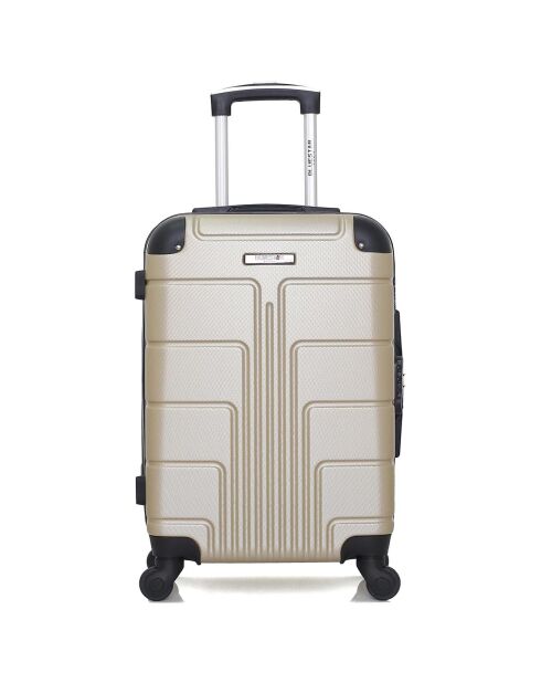 2 beigefarbene 4-Rad-Einzelkoffer Ottawa 59/68 cm