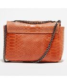 Sac à bandoulière en Cuir Kora orange - 21x15x7 cm