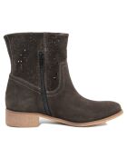 Bottines en Velours de Cuir Severine grises
