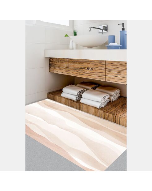 Yeva Vinylteppich beige/braun - 70x100 cm