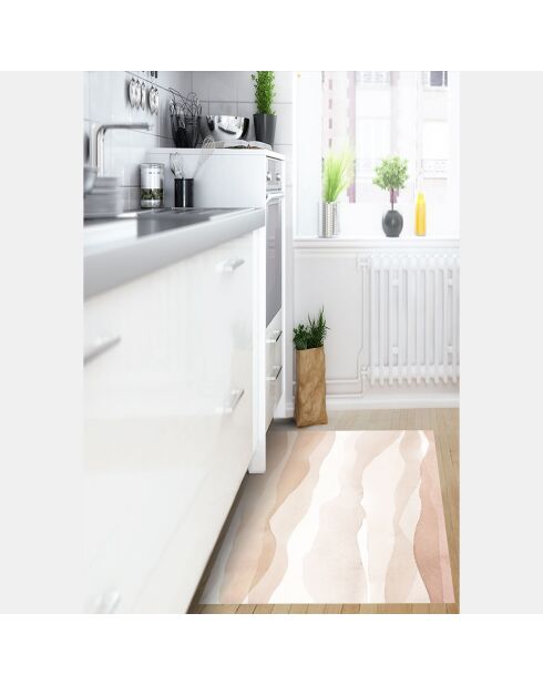 Yeva Vinylteppich beige/braun - 70x100 cm
