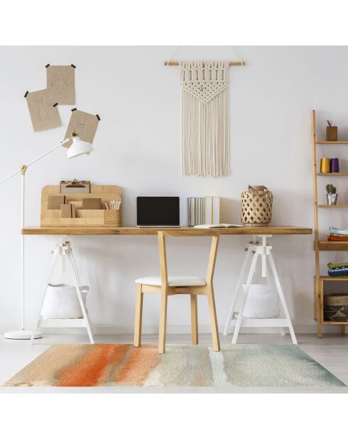 Acuarela abstracta oranje/grijs vinyltapijt - 70x100 cm