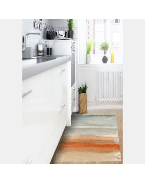 Tapis vinyle Acuarela abstracta orange/gris - 70x100 cm