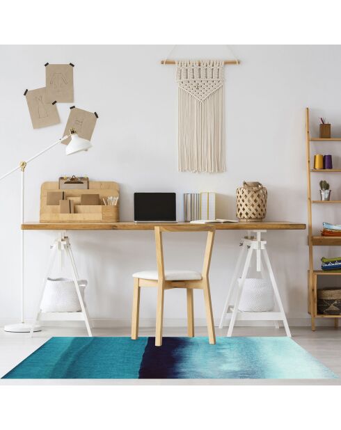 Tapis vinyle Acuarela abstracta bleu  - 70x100 cm