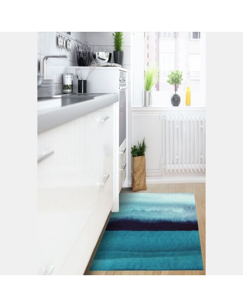 Tapis vinyle Acuarela abstracta bleu  - 70x100 cm