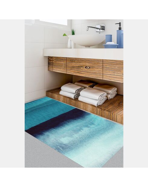 Tapis vinyle Acuarela abstracta bleu  - 70x100 cm