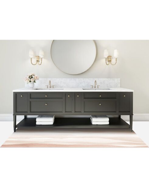 Yeva Vinylteppich beige/braun - 66x150 cm