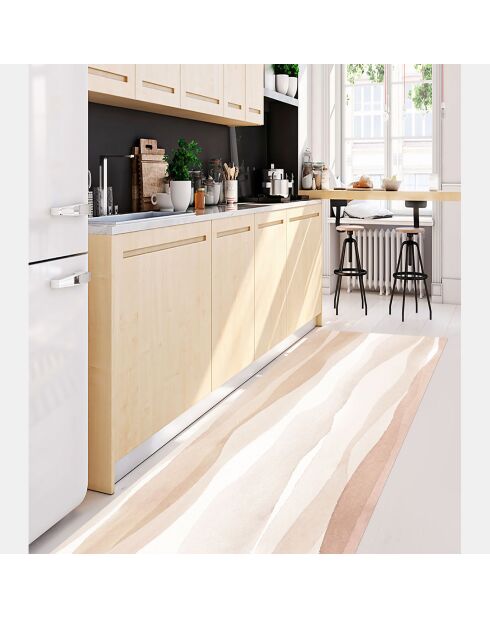 Yeva Vinylteppich beige/braun - 66x150 cm