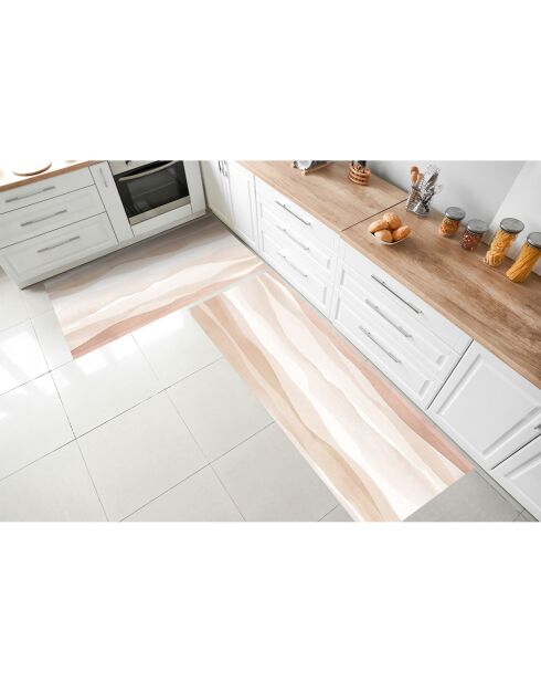 Yeva Vinylteppich beige/braun - 66x150 cm