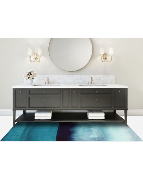 Tappeto in vinile blu Acuarela abstracta - 66x150 cm