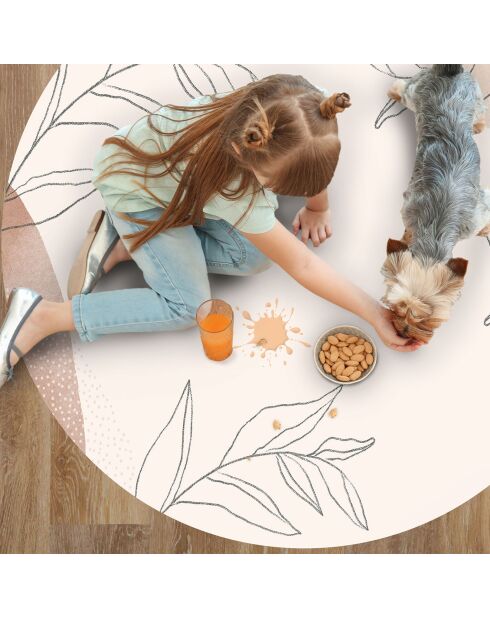 Tapis vinyle rond Sasha multicolore - D.100 cm