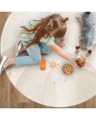 Tapis vinyle rond Nadya beige - D.100 cm
