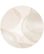 Tapis vinyle rond Nadya beige - D.100 cm