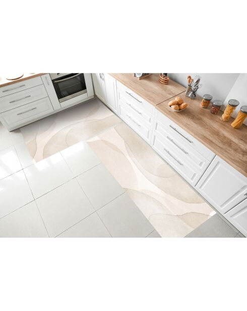 Tapis vinyle Nadya beige - 66x180 cm