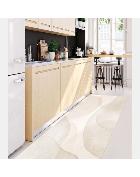 Tapis vinyle Nadya beige - 66x180 cm
