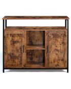 Grand buffet Elize marron/noir - 100x30x81 cm