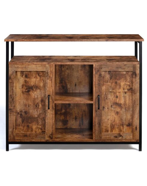 Grand buffet Elize marron/noir - 100x30x81 cm